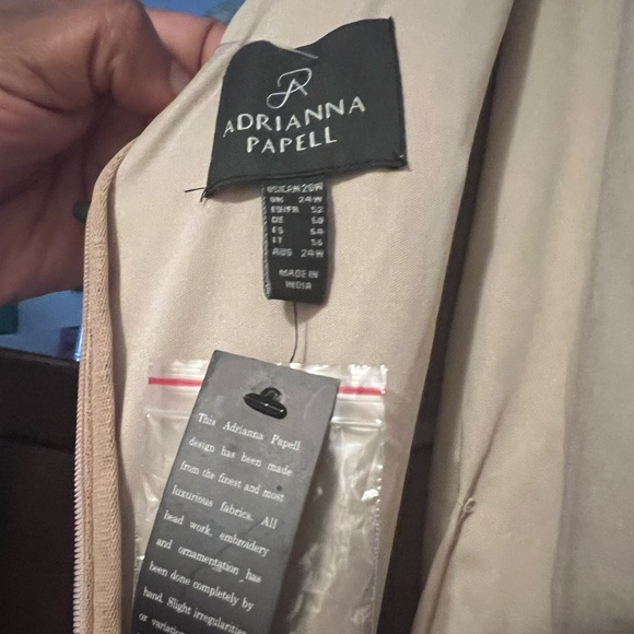 Plus size Gold Sequin Gown with small train (new). Size: 20. Designer - Picture 2 of 7